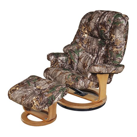 Relaxzen Heated Mssg Chair W Ottoman 8 Motor Camo 60 0790cf