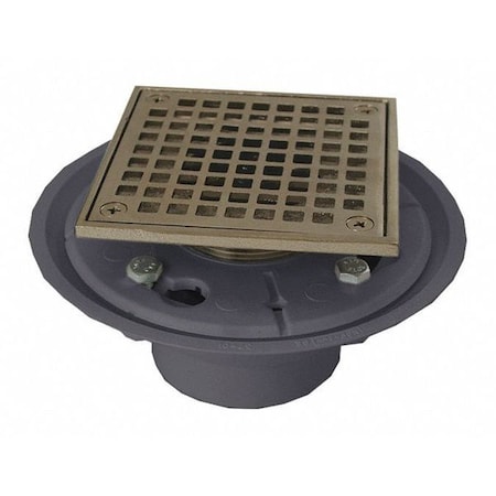 Jones Stephens Shower Drain, BN, 2"x3", 4-1/4"Spud D5094BN