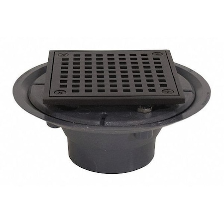 Jones Stephens Shower Drain, OilRubBrz, 2"x3", 4-1/4"SqStr D5094RB