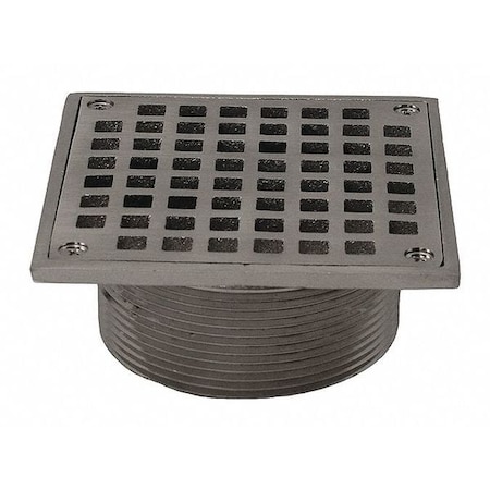 JONES STEPHENS Square Strainer, BN, 5", 3-1/2"Spud D6096BN