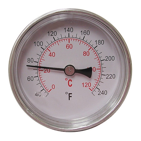 Jones Stephens Dial Thermometer, 1/2" MIP J40703