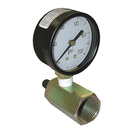 Jones Stephens Sillcock Water, 200 PSI, Gas T-Gaug Asm, 2â€³ Dial, 3/4 in MIP G64101