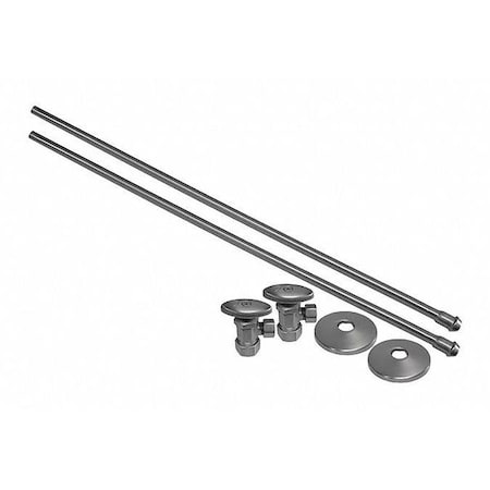 Jones Stephens Lavatory Supply Kit, BN, 5/8"AngleStop S1036BN