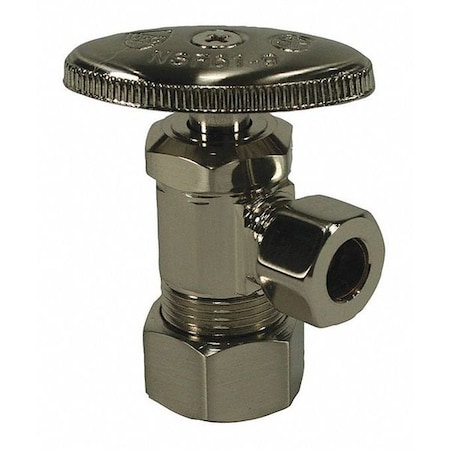 Jones Stephens Angle Stop, BN, 5/8"Comp.x3/8"Comp. S4211BN