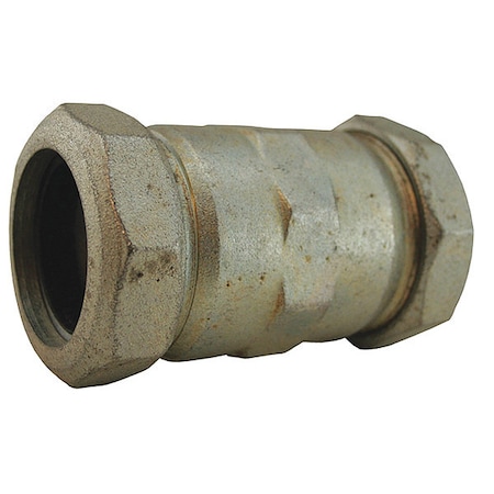 Jones Stephens Comp Coupl, 4-1/8" L, 1-1/4" IPS Mal Iron C11125