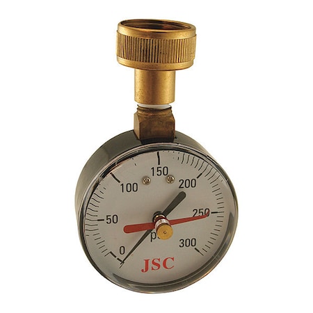 Jones Stephens Water Test Gauge, w/Indicator, 300 PSI J66301