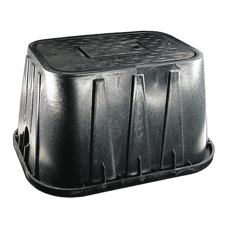 Jones Stephens Box, 12", Black Rdr Lid, for Wtr Meter Box M12002