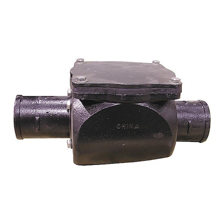 Jones Stephens Backwater Valve, 4", No Hub Cast Iron B01004