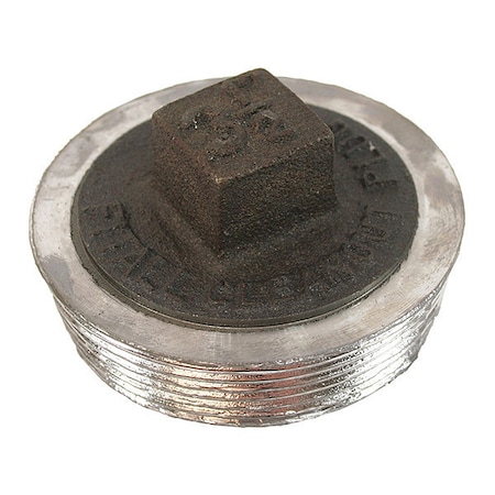 Jones Stephens Lead Fit All Plug, Cast Iron, 4" P56400