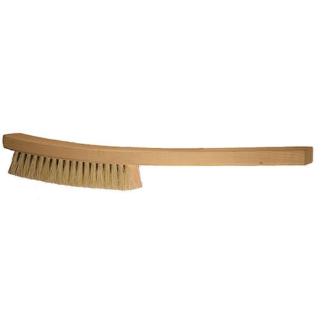 Pferd Curved Handle Platers Brush - 4 Rows, White Tampico Fill 89540