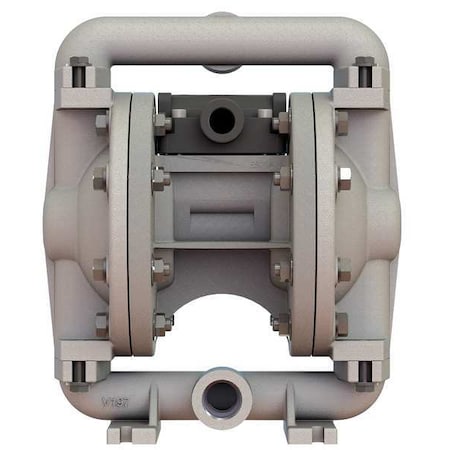 Versa-Matic Air Operated Double Diaphragm Pump, Stainless steel, Air Operated, PTFE, 12 gpm GPM 220 Degrees F E5SP5F559C-FP