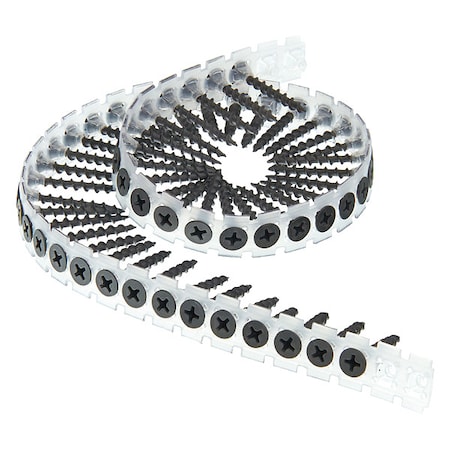 Senco Drywall Screw, No 6 x 1-1/4 in, Steel, Flat Head Phillips Drive, 1000 PK 06A125P