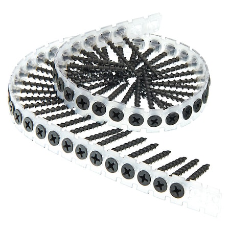 Senco Drywall Screw, No 6 x 1-5/8 in, Steel, Flat Head Phillips Drive, 1000 PK 06A162P