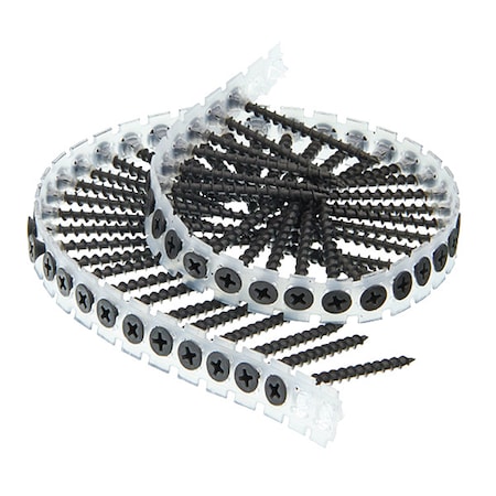 Senco Drywall Screw, No 7 x 2 in, Steel, Flat Head Phillips Drive, 1000 PK 07A200P