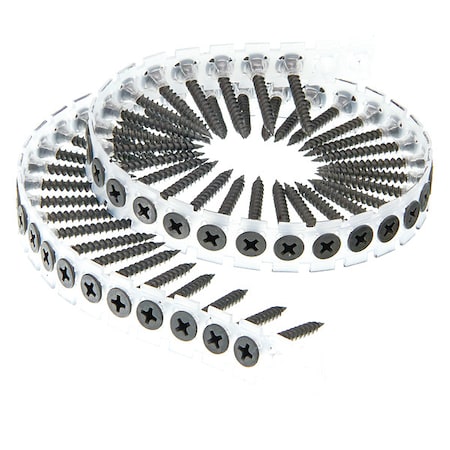 Senco Drywall Screw, No 6 x 1-1/4 in, Steel, Flat Head Phillips Drive, 1000 PK 06B125P