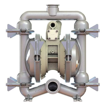 Versa-Matic Double Diaphragm Pump, Stainless steel, Air Operated, PTFE, 71 GPM E4SJ5F5S0-FP