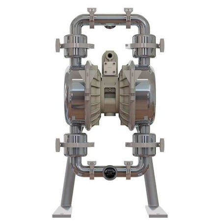 Versa-Matic Double Diaphragm Pump, Stainless steel, Air Operated, PTFE, 147 GPM E2SJ5F5S0C-3A