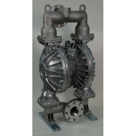 Dayton Double Diaphragm Pump, Aluminum, Air Operated, Buna N, 215 GPM 22A595