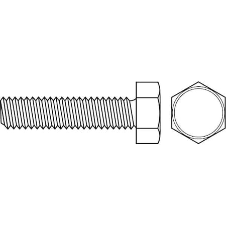 Zoro Select #10-32 x 1 in External Hex Hex Machine Screw, Zinc Plated Steel, 100 PK MHFI-1001000US-100P