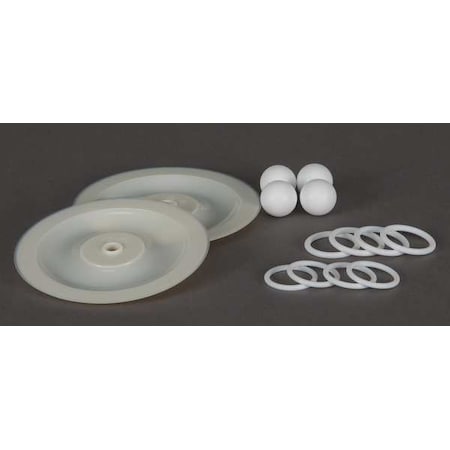 Dayton Pump Repair Kit, Hytrel/PTFE, Fluid, 1/2 In 22A621