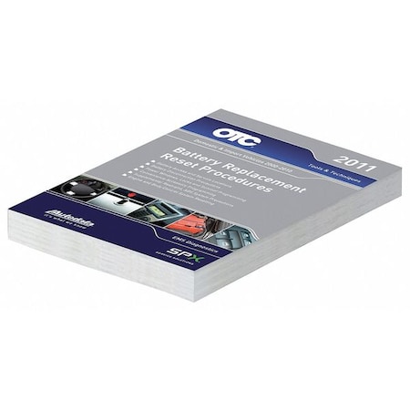 Otc Electrical Repair Manual, Battery Replacement Reset Procedure, English, Paperback 3220