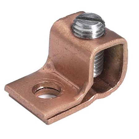 Burndy Mechanical Lug, 4 AWG Max, 1 Conductor, 1 Hole, #10 Stud, Copper KPB4CG1