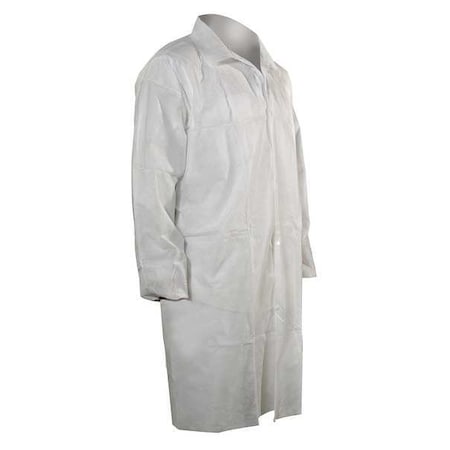 Cellucap Disposable Lab Coat, Polypropylene, Snaps Closure, White, 4XL, 25 PK 3302EWSXXXX