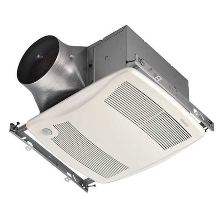 BROAN Ceiling Bathroom Fan, 80 cfm cfm, 4 in or 6 in Duct Dia., 120V AC, Energy Star® Certified ZB80M