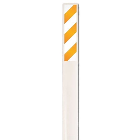 Zoro Select Marker Stakes With Stickers, Fiberglass, 3-3/4" Width, 66" Height, Orange/White FMK611WTORWT