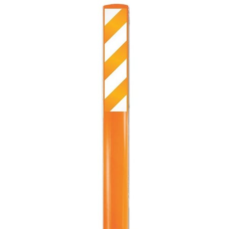 Zoro Select Marker Stakes With Stickers, Fiberglass, 3-3/4" Width, 66" Height, Orange and White/Orange FMK611ORORWT