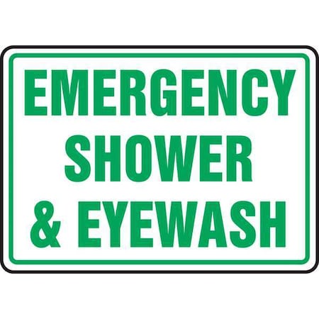 Accuform Emergency Shower Eyewash, 10" W x 7" H, Rectangle, Plastic, MFSD426VP MFSD426VP