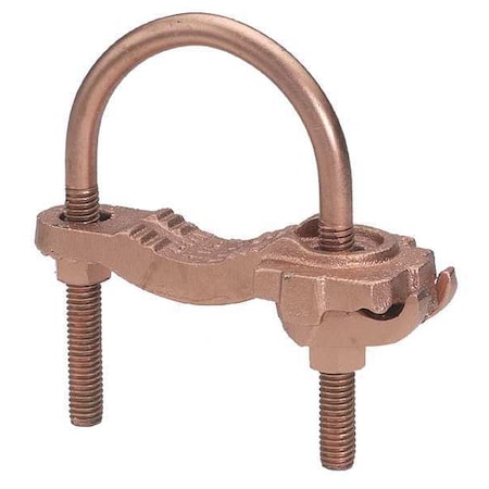 Burndy Pipe Ground Clamp, 4AWG, 4.25In, Type: COMMERCIAL GAR3903BU