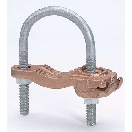 Burndy Pipe Ground Clamp, 4AWG, 3.5In GAR3902