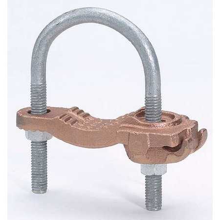 Burndy Pipe Ground Clamp, 4AWG, 8.62In GAR3906