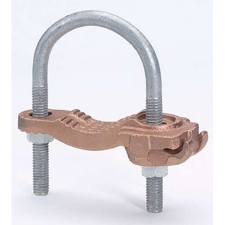 Burndy Pipe Ground Clamp, 4AWG, 4.25In GAR3903