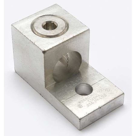 Burndy Mechanical Lug, 800 kcmil Max, 1 Conductor, 1 Hole, 1/2 in Stud, Aluminum KA40U