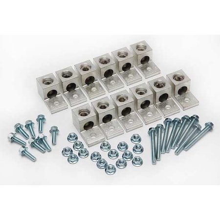 Burndy Mechanical Lug, 250 kcmil Max, 1 Conductor, 5/16 in Stud, Aluminum KAUKIT2