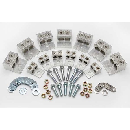 Burndy Mechanical Lug, 800 kcmil Max, 1 Conductor, 1/2 in Stud, Aluminum KAUKIT3