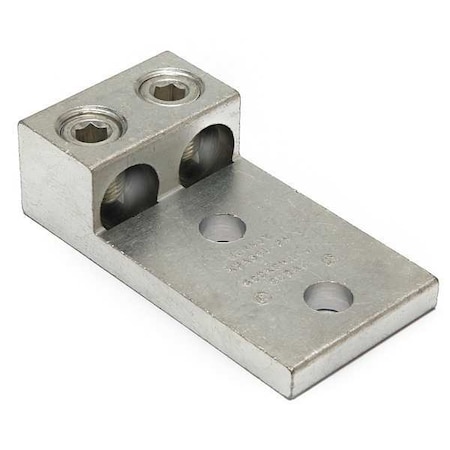 Burndy Mechanical Lug, 350 kcmil Max, 2 Conductor, 2 Hole, 1/2 in Stud, Aluminum K2A31U2N
