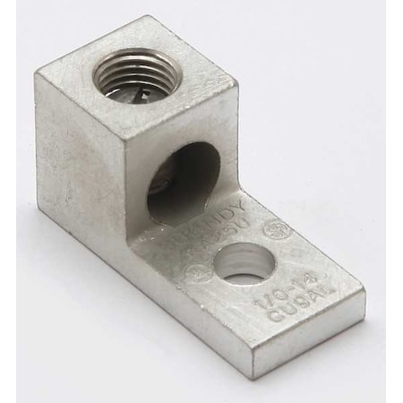 Burndy Mechanical Lug, 1 Conductor, 1 Hole, 1/4 in Stud, Aluminum KA25U