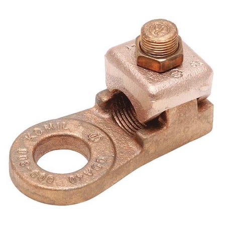 Burndy Mechanical Lug, 4/0 AWG Max, 1 Conductor, 1 Hole, 1/2 in Stud, Copper QDA28