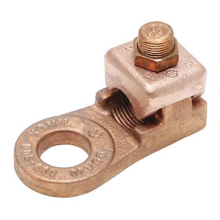 Burndy Mechanical Lug, 350 kcmil Max, 1 Conductor, 1 Hole, 5/8 in Stud, Copper QDA31