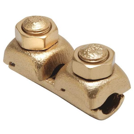 Burndy Mechanical Lug, 1 AWG Max, 2 Conductor, Not Applicable Stud, Copper QR1C
