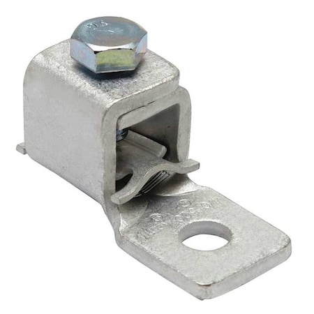 Burndy Mechanical Lug, 4 AWG Max, 1 Conductor, 1 Hole, 1/4 in Stud, Copper KPA4C