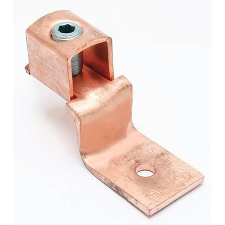 Burndy Mechanical Lug, 350 kcmil Max, 1 Conductor, 1 Hole, 3/8 in Stud, Copper KLU300