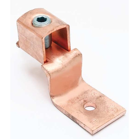 Burndy Mechanical Lug, 500 kcmil Max, 1 Conductor, 1 Hole, 3/8 in Stud, Copper KLU400