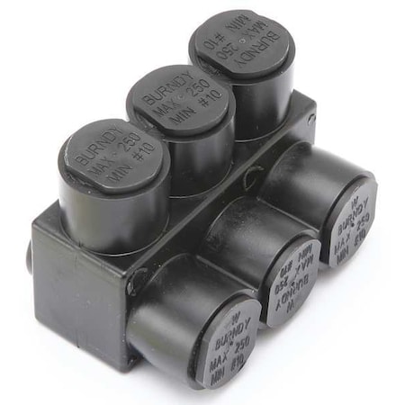 Burndy Insulated Multitap Connector, 2.97 In. L 1PL2503