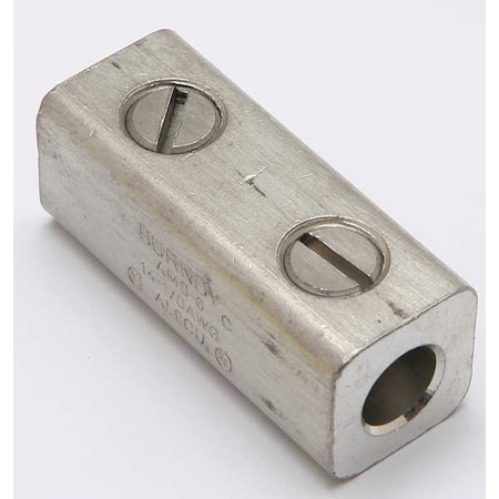 Burndy Mechanical Lug, 2 Conductor, 7/16 in Stud, Aluminum AMS0