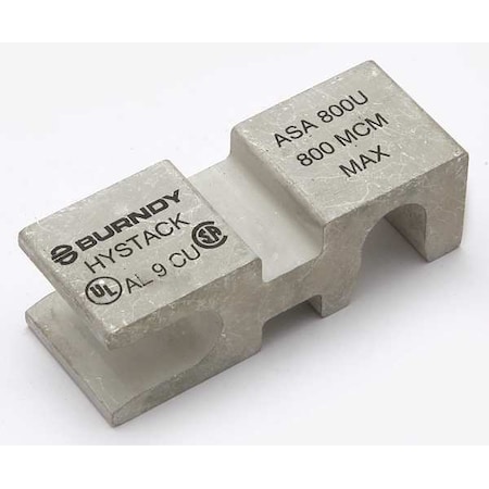 Burndy Mechanical Lug, 800 kcmil Max, 2 Hole, Not Applicable Stud, Aluminum, Copper ASA800U