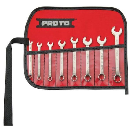 Proto Combo Wrench Set, Short, SAE, 6 Pt, 8 PC J1200EFS